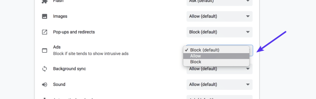 disable-enable-default-ad-blocker-Chrome